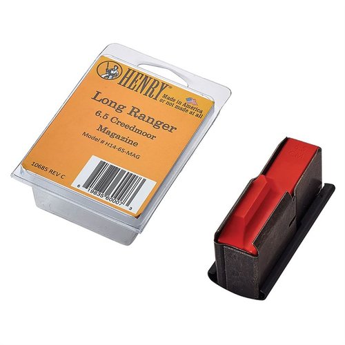 Erstatningsmagasin for Henry Long Ranger i 6.5 Creedmoor, med 4 patroner. Pålitelig og holdbar, perfekt for jakt og skyting.