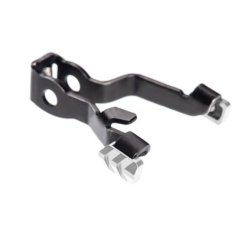 Oppgrader din Glock Gen 5 med en CNC-maskinert Extended Slide Release i 6061 aluminium, som gir bedre grep og enklere betjening for både skjult bæring og konkurranse.