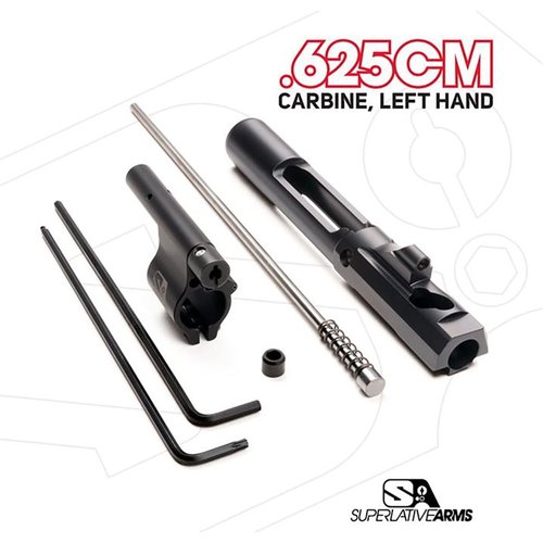 Superlative Arms AR-15 justerbart gassystem gir renere drift, mindre rekyl og redusert slitasje, ideelt for SBR-er og dempere.