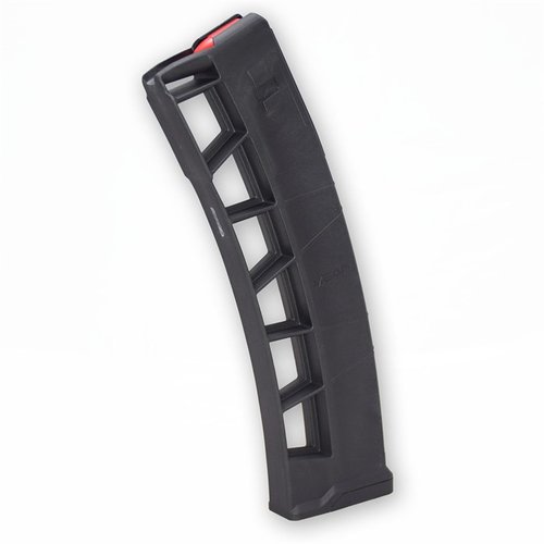 EXOMAG 9MM LUGER magasin gir enkel kaliberbytte til 9mm, ingen modifikasjoner nødvendig, og har en siste runde bolt-hold åpen funksjon.