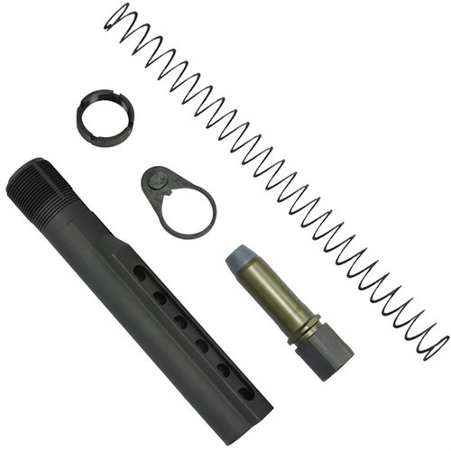 K-SPEC AR-15 Heavy Buffer Tube Kit gir overlegen recoil demping med en innovativ kompresjonssystem, flatwire fjær og mil-spec buffer tube for pålitelig ytelse.