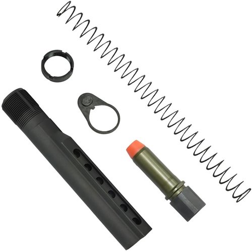 K-SPEC AR-15 Heavy Buffer Tube Kit gir overlegen recoil-mitigation med et innovativt system, flatwire fjær og mil-spec buffer tube for jevnere skyting.