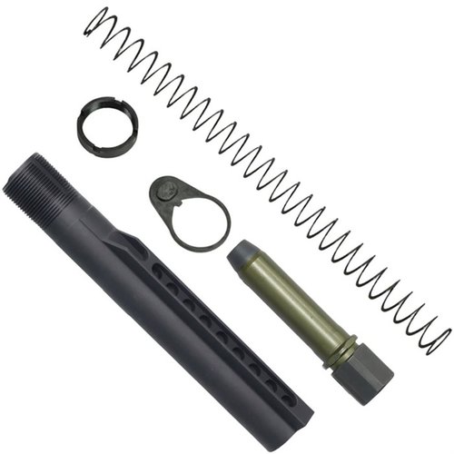 K-SPEC AR-15 A5-lengde heavy buffer tube kit gir overlegen rekylabsorpsjon, reduserer munningsheving, og inkluderer alt du trenger for enkel installasjon.