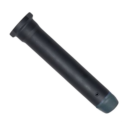 KAK Industry A5-lengde buffer er laget av 7075 aluminium, hard coat anodisert for langvarig bruk, kompatibel med A5-buffer rør og rifle-lengde AR-15 fjærer.