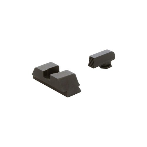 RANGE SERRATED SIGHT SET fra AMERIGLO gir rask og presis sikting for Glock® Gen 1-4 og Gen 5, med slitesterkt design og optimal bredde på siktene.