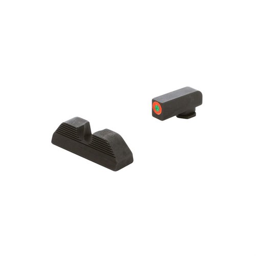 AMERIGLO® Protector Sights gir raskere sikteerverv med tritiumbelysning og svarte, serraterte bak-sikter for redusert gjenskinn, perfekt for personlig forsvar.