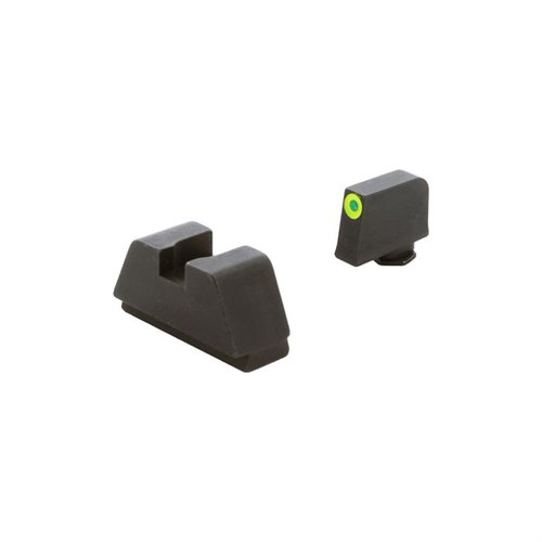 AMERIGLO XL TALL OPTIC kompatible tritium sikter gir presis høyde for co-witness med rødpunktoptikk og passer til alle Glock® MOS-modeller.