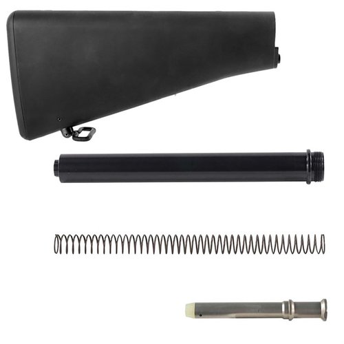 Rekreasjon av en amerikansk klassiker med Brownells M16A1 Buttstock Assembly, perfekt for AR-15 og tidlige M16-modeller, tilgjengelig i flere farger.