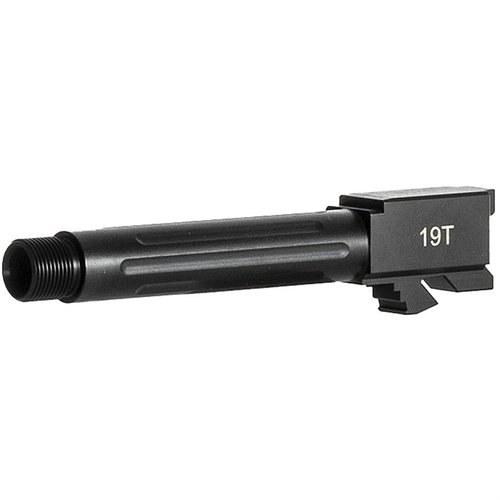Oppgrader din Glock® med vår flutede Match-Grade Barrel i 416R rustfritt stål, med Black Nitride finish for økt holdbarhet og motstand mot slitasje.