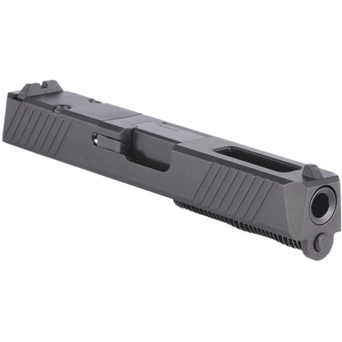 Komplett RMR Slide Assembly for Glock 19 Gen3 med portet eller gjengestang, passer perfekt til oppgradering av din pistol med innebygde sikter og optikkfeste.