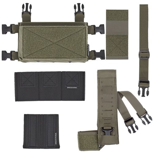 Micro Fight Chassis Mk4 er lett, modulær og effektiv, med to store lommer og kompatibilitet med Spiritus Systems tilbehør for optimal tilpasning.