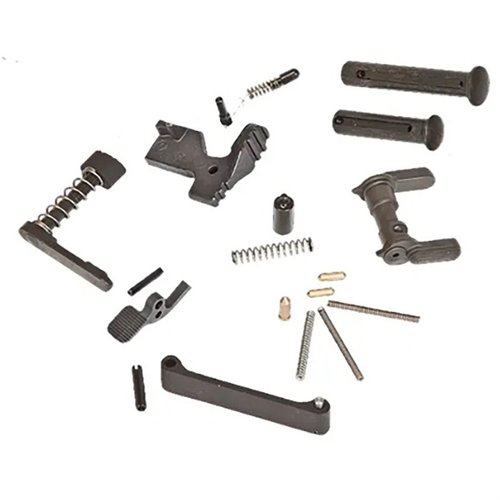 LMT .308 Lower Parts Kit gir deg de beste delene for bygget ditt, inkludert trigger guard, magazine catch og ambidextrous selector, 100% amerikansk produsert.