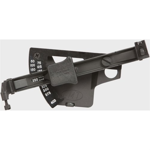 M203 QUADRANT SIGHT fra LMT DEFENSE tilbyr fleksible monteringsalternativer som rail, carry handle eller A2/A1, for presisjonsmål med granatkaster.