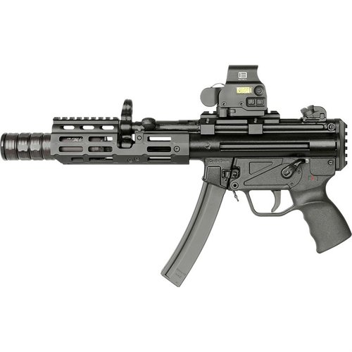 SUPPRESSOR M-LOK® håndtaket for H&K MP5 er lett, enkelt å installere, laget av holdbart aluminium, og inkluderer M-LOK® skinne for optimal tilpasning.