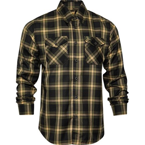 BROWNELLS PATERSON flanellskjorte tilbyr komfortabel passform, innebygd mikrofiberklut, skjulte krageknapper og D-Tech™ stoff som motvirker krymping og rynker.