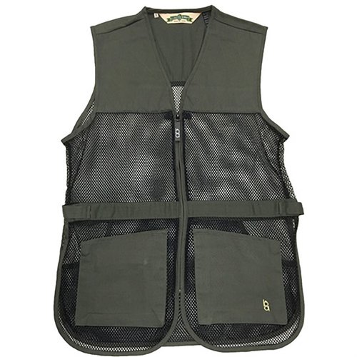 BOB ALLEN FULL MESH DUAL PAD SHOOTING VEST tilbyr lettvekts mesh-konstruksjon, justerbare sidepaneler, og plass til Insert-A-Pad for optimal komfort.