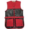BOB ALLEN FULL MESH DUAL PAD SHOOTING VEST har mesh-konstruksjon for letthet og ventilasjon, justerbare sider, og lommer for både venstre- og høyrehendte.