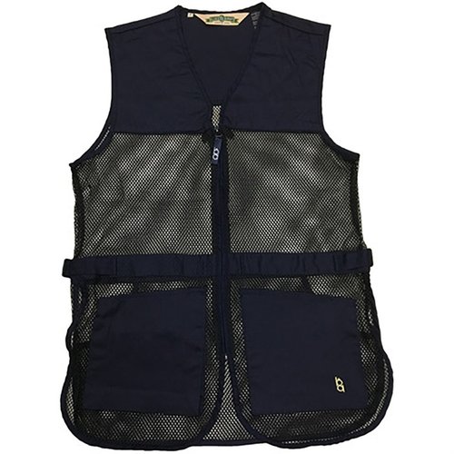 Bob Allen Full Mesh Dual Pad Shooting Vest gir lett vekt og ventilasjon med mesh, justerbare sidefaner, dobbel pads for begge skuldre, og lommer for skyteutstyr.