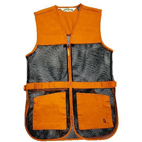 BOB ALLEN FULL MESH DUAL PAD SHOOTING VEST: Lett mesh-konstruksjon, dobbel pads for begge hender, justerbare sider og lomme for Insert-A-Pad. Perfekt for skyting!