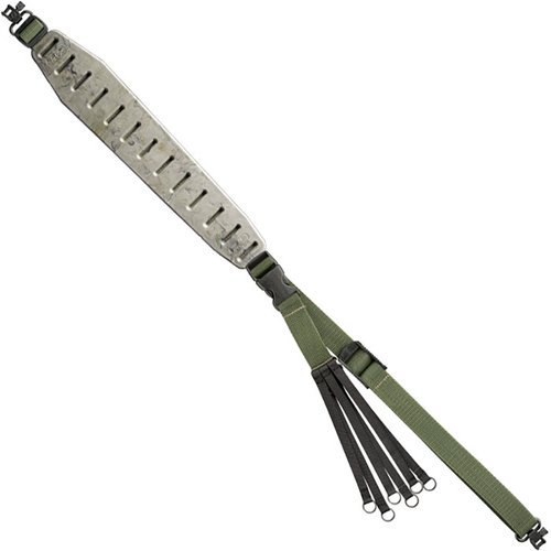 Quake Claw 2.0 Game Hauler Sling har et gummiert stropp og spennemekanisme, som gir deg frihender mens du bærer både våpen og fangst.