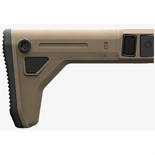 MAGPUL UCS justerbar karbinstokk for AR-15 gir ekstrem justerbarhet, tilpasning til flere plattformer og er designet for komfort med eller uten bulky utstyr.