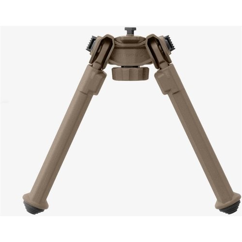 MAGPUL MOE QD Bipod for M-LOK er lett, kompakt og enkel å feste uten verktøy, med justerbare ben og gummiføtter for stabilitet på ulike underlag.