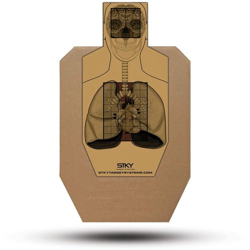 Oppgrader treningen din med STKY Targets IPSC OG SKIN 25 PACK, anatomisk korrekte, selvklebende mål med en slående design for presisjonsøvelser.