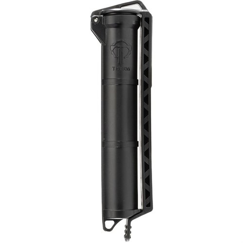 CELLVAULT batterilagring beskytter og organiserer opptil 3 CR123 eller 4 AAA-batterier, er vanntett og festes enkelt til MOLLE-systemer.