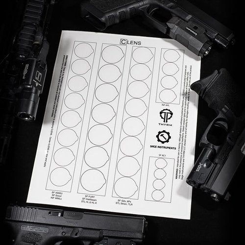 CLENS LENS PROTECTION beskytter linsen på lommelykter og våpenlys, lett å fjerne og rengjøre, uten limrester, perfekt for skyteøvelser.