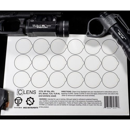 CLENS beskytter linsene på lommelykter og våpenlys effektivt under skyteøvelser, og gir enkel fjerning av smuss for optimal lysstyrke.