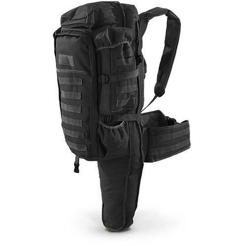 Tactical Assault Bag med rifle holder tilbyr komfortabel transport av utstyr med polstrede stropper, romslig hovedrom og plass til rifle opp til 42