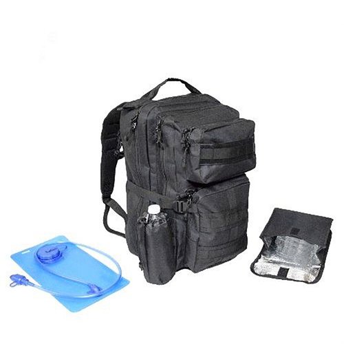 CACTUS JACK ARMORED TRANSPORT BACKPACK har justerbart design, MOLLE-fester, vannblære, isolerte lommer og plass for 10