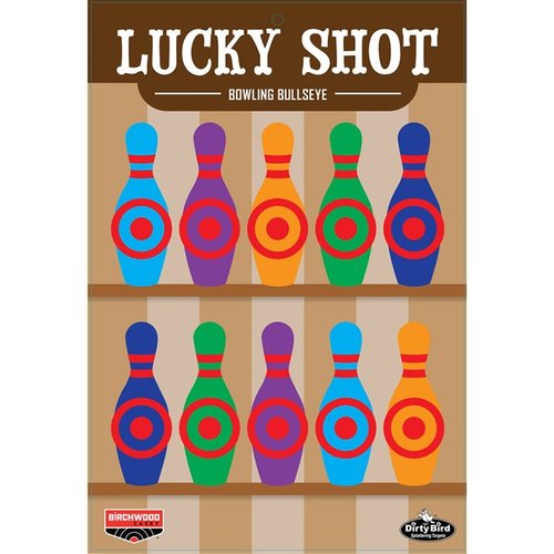 BIRCHWOOD CASEY DIRTY BIRD LUCKY SHOT bowling pins 12 x 18