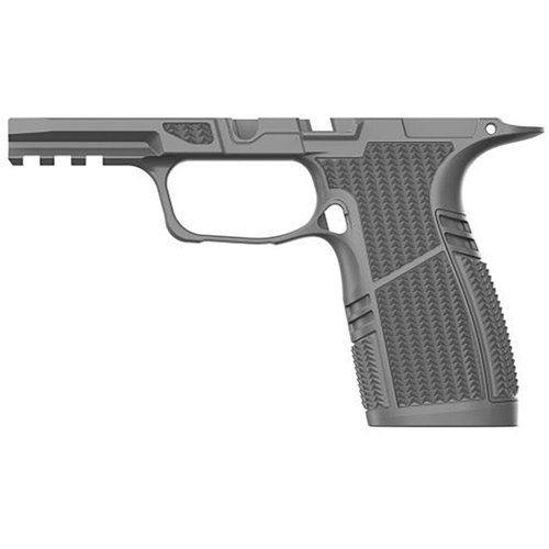 Tyrant CNC Grip Module for Sig Sauer P365 X-Macro gir bedre ergonomi, 1913 Picatinny rail, flared magwell og 17-runders kapasitet i et kompakt design.