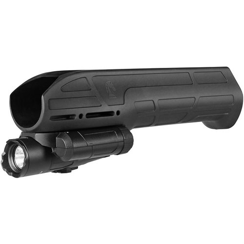 EX Performance Tactical Light Forend gir 300 lumen lysstyrke, tre lysinnstillinger og en avtakbar picatinny-skinne, perfekt for Mossberg 500/590/88.