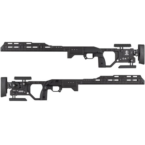 KRG C-4 chassis for Remington 700 SA gir optimal komfort med justerbar lengde, høyde, og vinkel, samt en robust monolitisk aluminiumsramme.