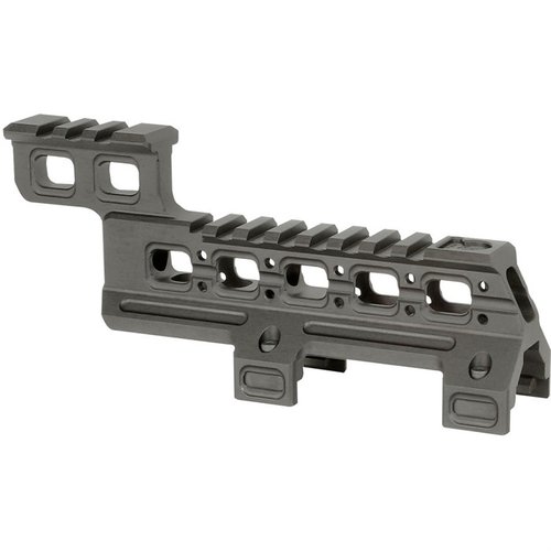 Oppgrader din HK MP5/MP5K med Midwest Industries Optic og Laser Mount; enkel installasjon, robust konstruksjon og mulighet for samtidig montering av rødpunkt og laser.