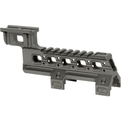 Oppgrader din HK MP5/MP5K med et robust og ergonomisk festesystem for både red dot sight og laser, enkelt å installere uten gunsmith.