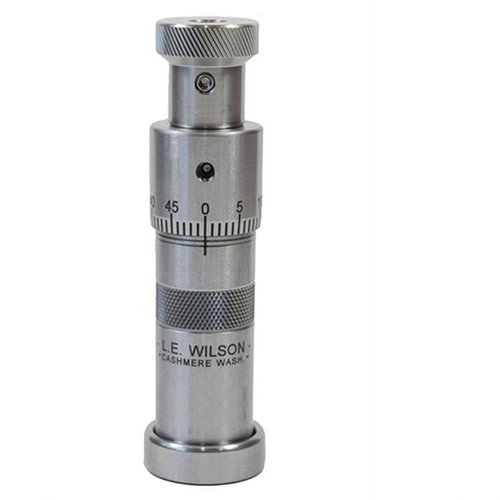 L.E. Wilson Micrometer Top Bullet Seater Dies gir presis kontroll med justeringer i 0.001". Laget av rustfritt stål, perfekt for Arbor Press.