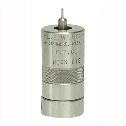 L.E. WILSON Stainless Neck Sizing Dies gir brukeren kontroll over nakkeforming, forbedrer konsentrisitet og forlenger levetiden til messing. Brukes med Arbor Press.