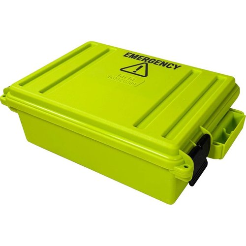 MTM EB3 Emergency Box er vanntett med O-ring, laget av høyimpakt polypropylen, og gir rask synlighet i nødsituasjoner for å holde essensielle ting trygge.