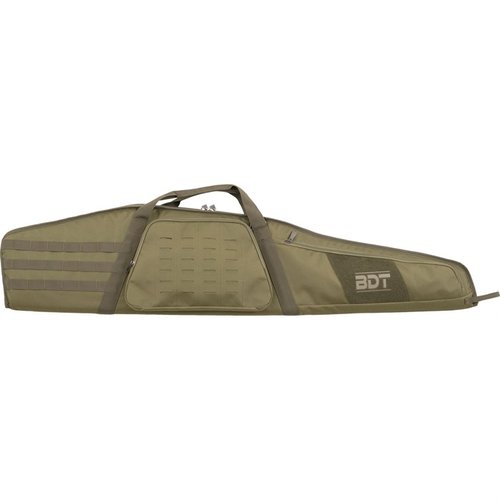 BULLDOG CASES 48" Deluxe Suppressor Rifle Case tilbyr robust beskyttelse, varmebestandig suppressorlomme, og organisert lagring for våpen og tilbehør.