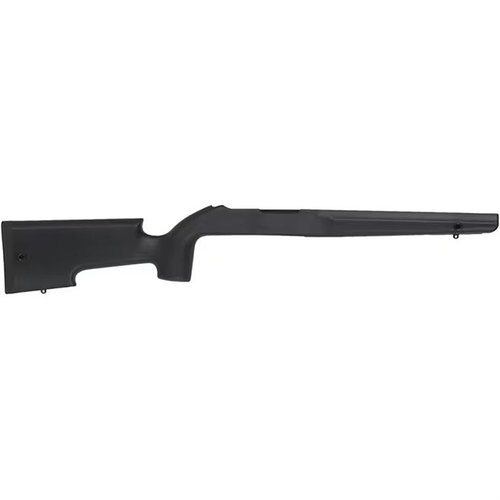 TITAN22 LT Hunter Rimfire Stock er lett og holdbar, med fri-flytende løpetunnel, aluminiumsbedding og ambidekstral design for optimal ytelse og komfort.