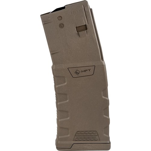 MFT EXD 5.56x45MM NATO magasin tilbyr forbedret styrke, holdbarhet og pålitelighet, med anti-tilt follower og verktøyløs demontering.