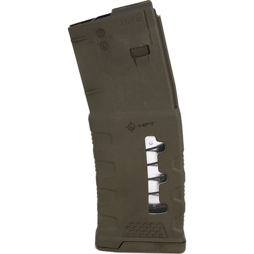 EXD 5.56X45 NATO magasin med vindu for AR-15/M4, 25% sterkere og 60% høyere støtstyrke, lett synlig fjærindikator og verktøyløs demontering.