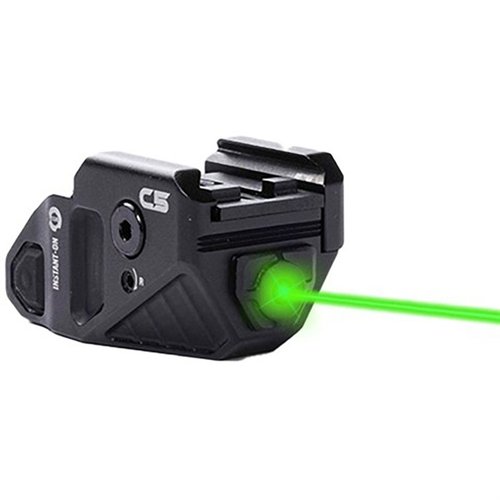VIRIDIAN C5 UNIVERSAL GREEN LASER SIGHT tilbyr en kompakt design, INSTANT-ON teknologi, og SafeCharge for enkel opplading, perfekt for presisjon og pålitelighet.