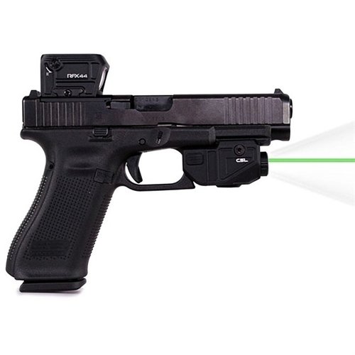 C5L Custom laser sight med 580 lumens og automatisk aktivering, perfekt tilpasset GLOCK 17/19/22/23 for optimal ytelse og presisjon.