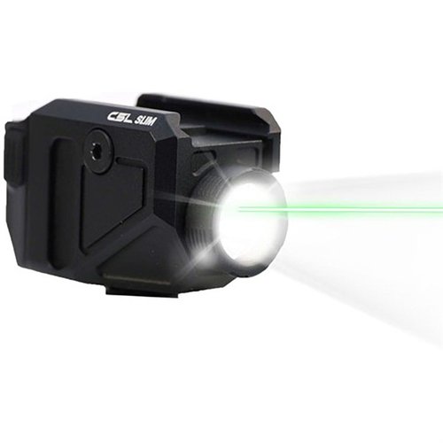 C5L SLIM LASER/LIGHT til Glock 43x MOS/48 MOS og FN Reflex gir 550 lumen, 25,000 candela, oppladbart batteri og IPX6 vanntett for optimal ytelse.