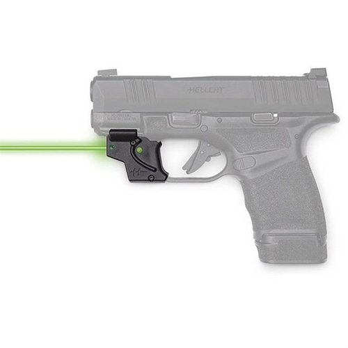 VIRIDIAN E SERIES™ grønn lasersikte for Springfield Armory Hellcat gir enkel installasjon, 100 yards rekkevidde i dagslys og 2 miles om natten.