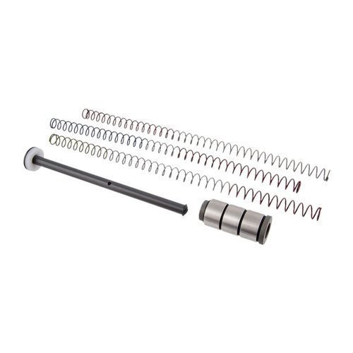 Gen 2 Silent Captured Spring gir bedre ytelse med mindre støy, lett aluminiumsguide, og tilpassbare fjærer for optimalisering av AR-rifler.